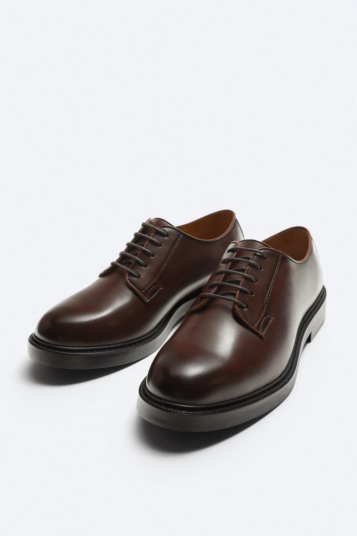 ZARA BASIC SMART SHOES IN BROWN