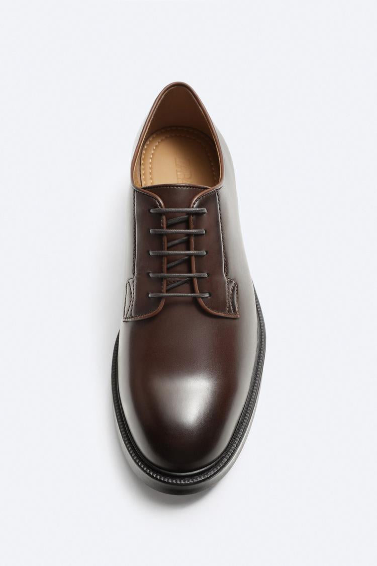 ZARA BASIC SMART SHOES IN BROWN