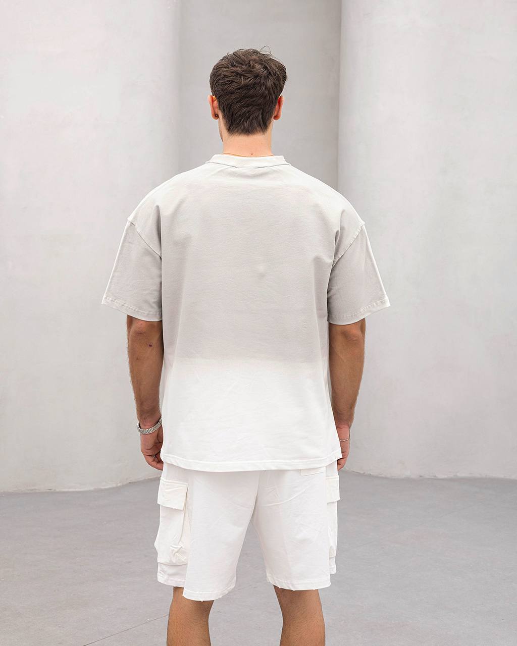 2morrow Graphic Stitch T-shirt in Beige