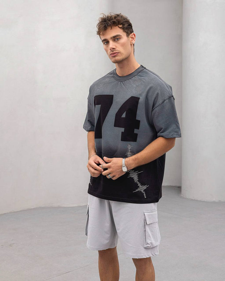 2morrow Graphic Stitch T-shirt in Black