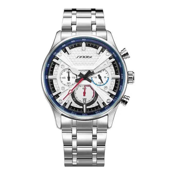 Sinobi Sleek Quarts Men’s Watch in Silver