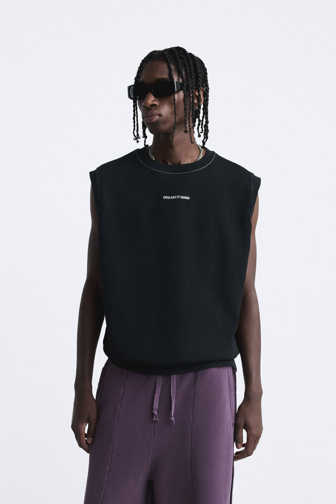 ZARA SWEATSHIRT WITH EMBROIDERED SLOGAN