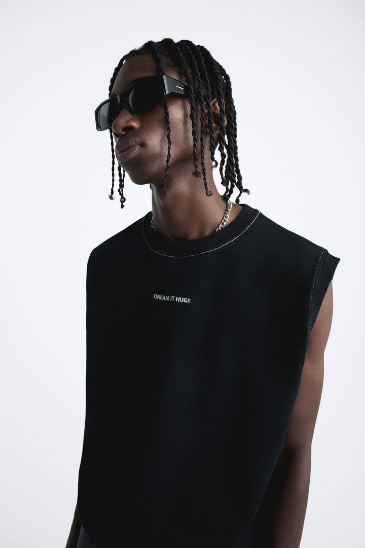 ZARA SWEATSHIRT WITH EMBROIDERED SLOGAN