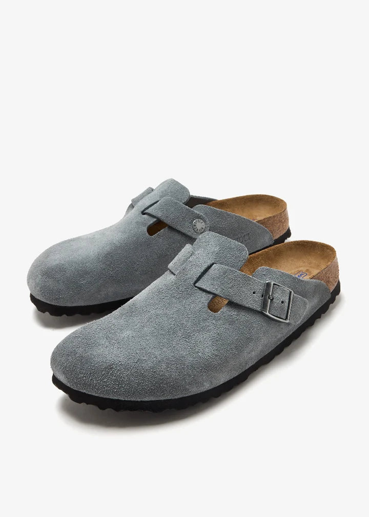 Birkenstock Boston Clogs in Dark Grey
