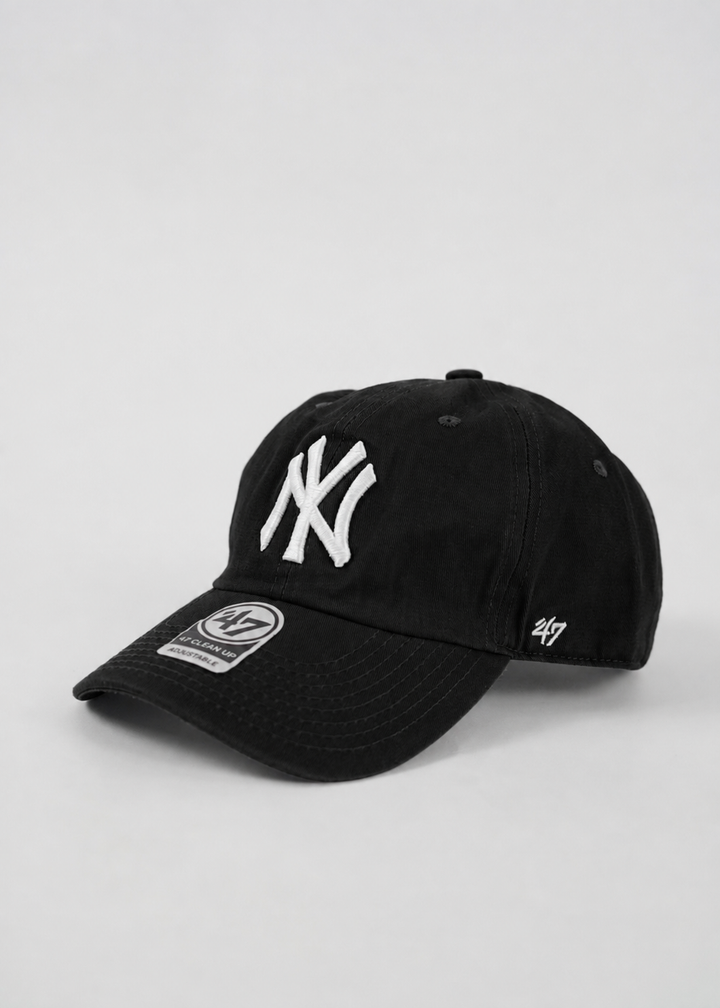 NY Baseball Adjustable Cap in Black and White