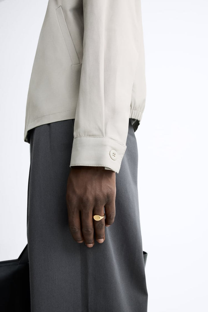 ZARA JACKET WITH POCKETS TAUPE GREY