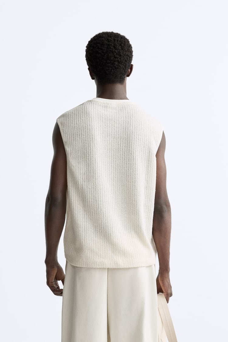 ZARA CROCHET TANK TOP ECRU