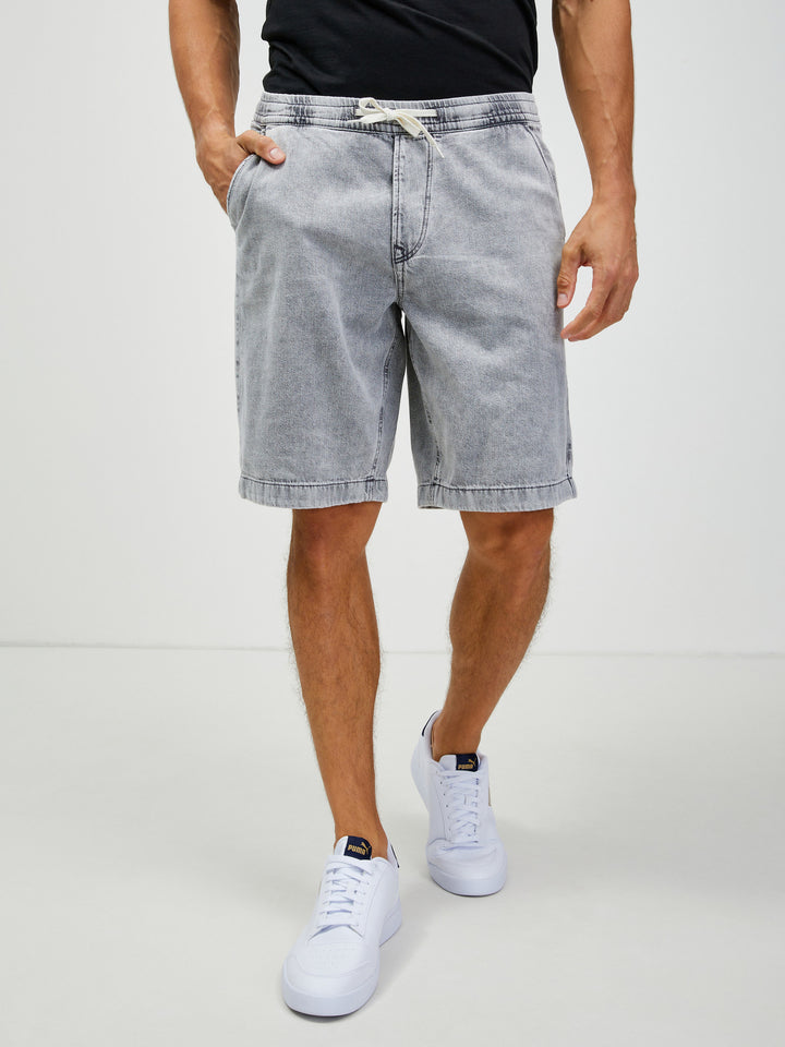 Tom Tailor Denim Shorts with Drawstring in washed grey