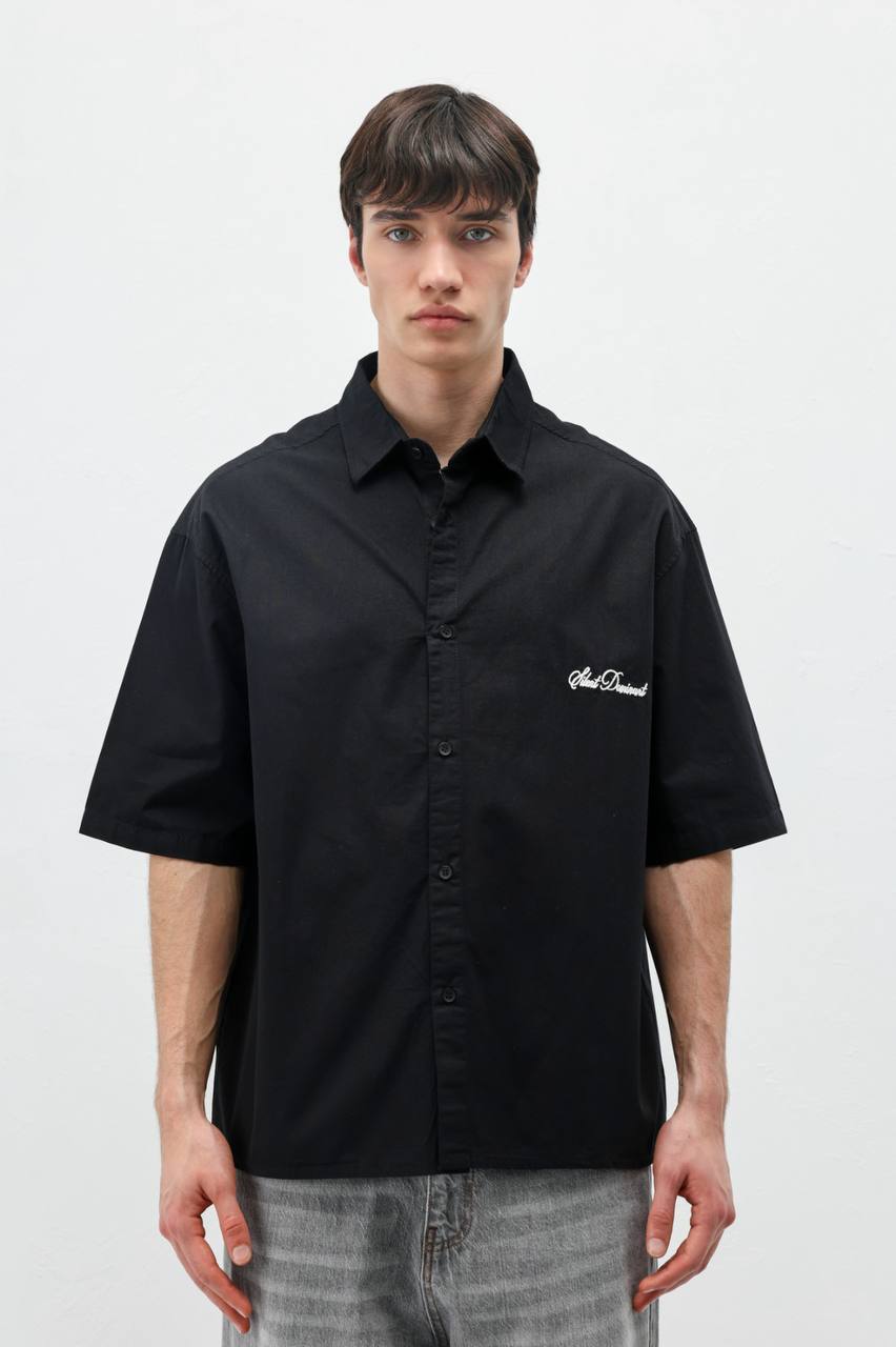 Vamos Oversized Shirt in Black