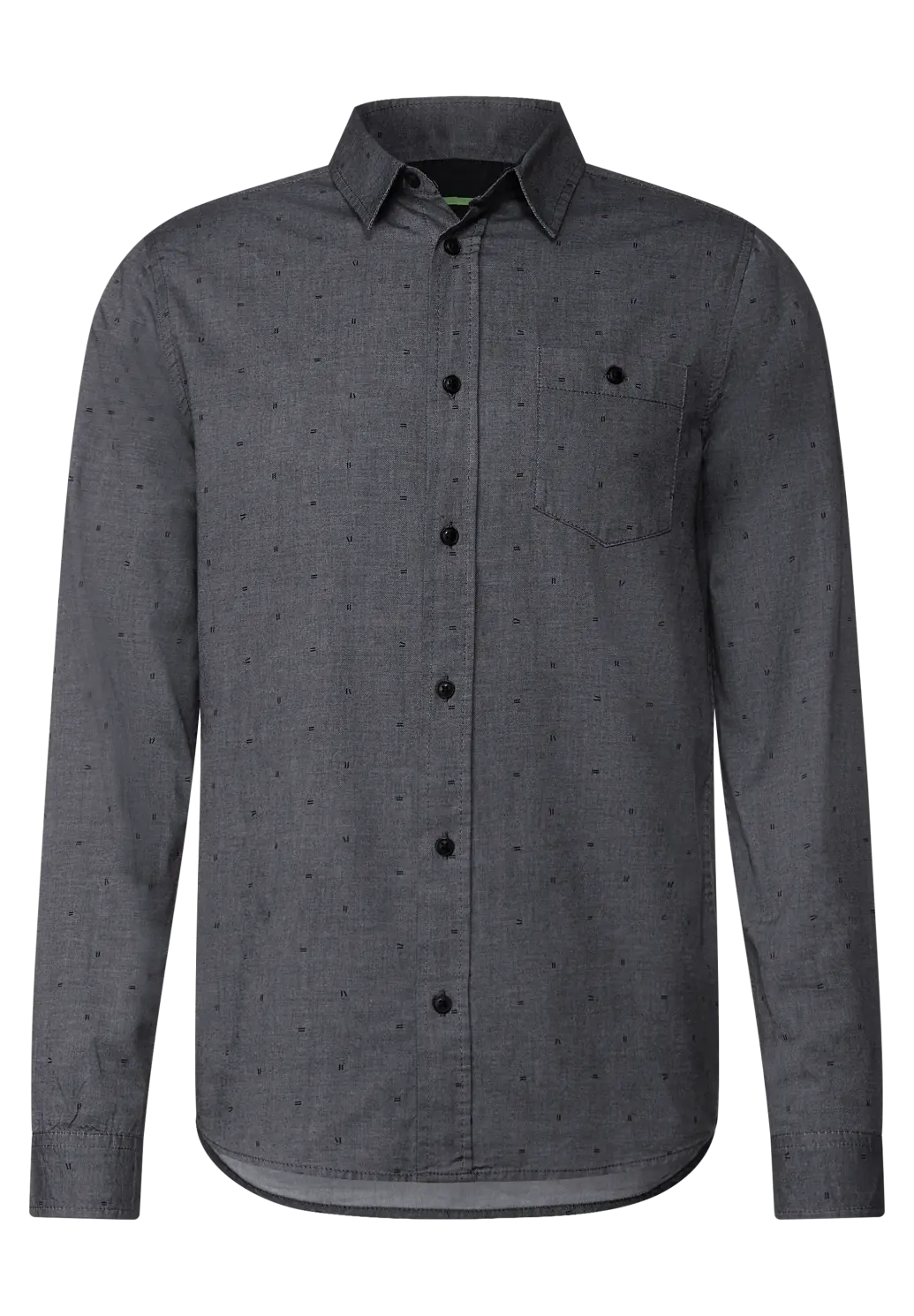 Street one twill minimal print shirt gray