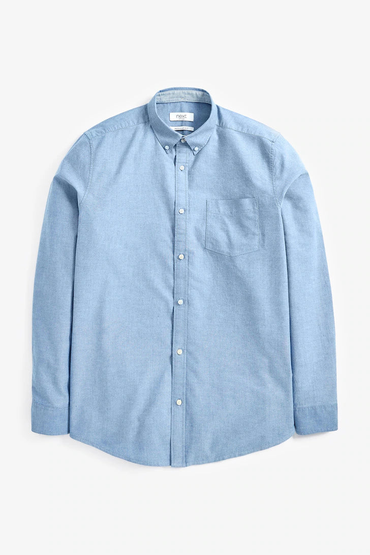 Next Light Blue Long Sleeve Oxford Shirt