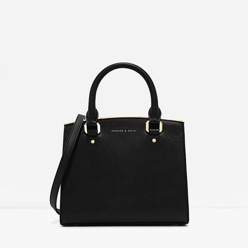 Charles & Keith Classic Structured Bag in black