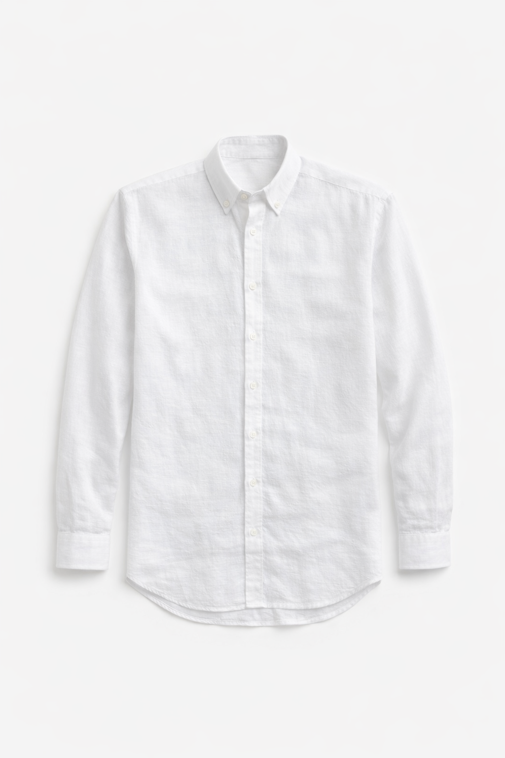 Vamos 100% Linen Oxford Shirt in white