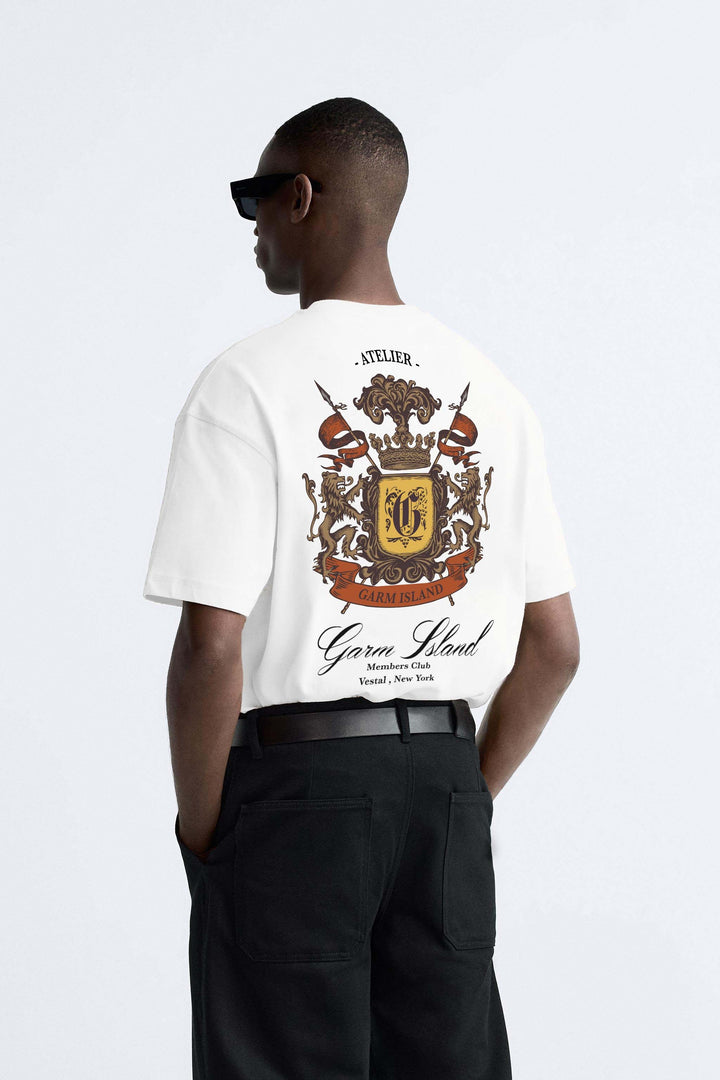 Garm Island Maison De Vetements Crest Premium T-shirt in White