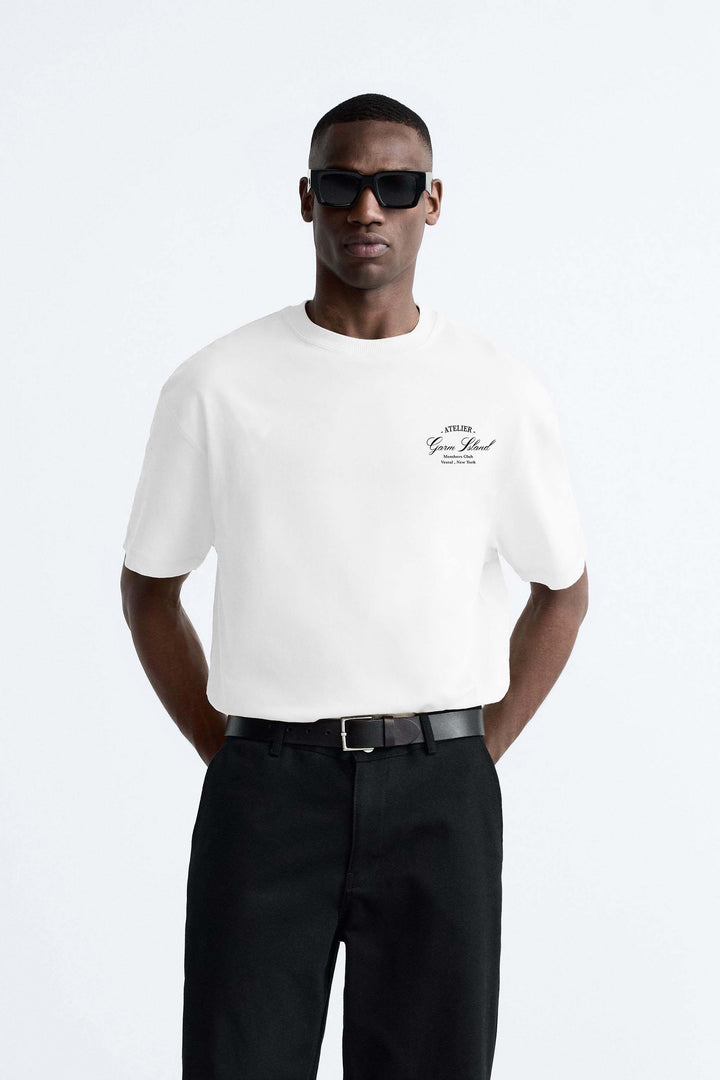 Garm Island Maison De Vetements Crest Premium T-shirt in White