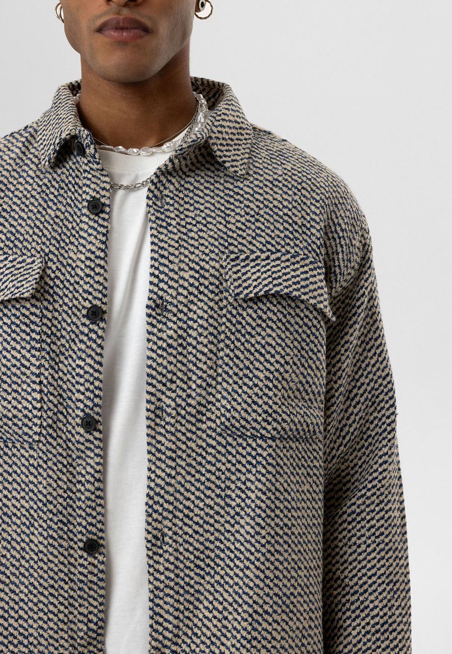 Essence of Life Oversized Overshirt in blue