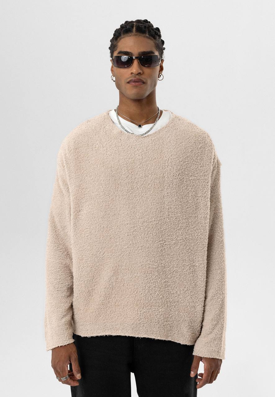 Essence of Life Oversized Knitwear in Wash Stone