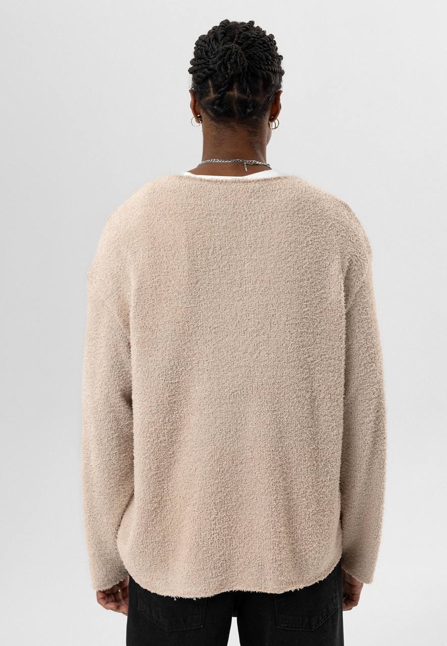 Essence of Life Oversized Knitwear in Wash Stone