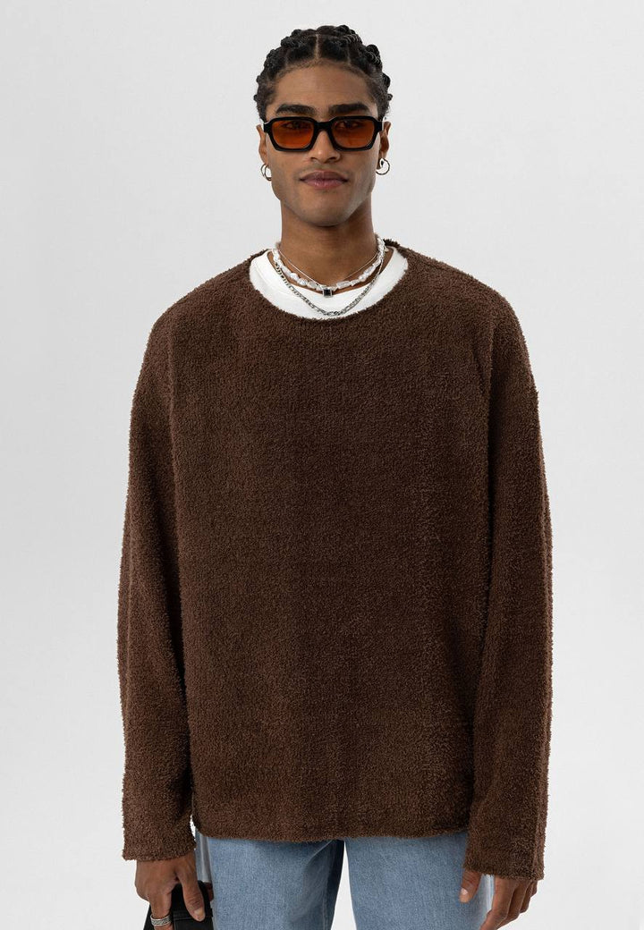 Essence of Life Oversized Knitwear in Chocolate Mink