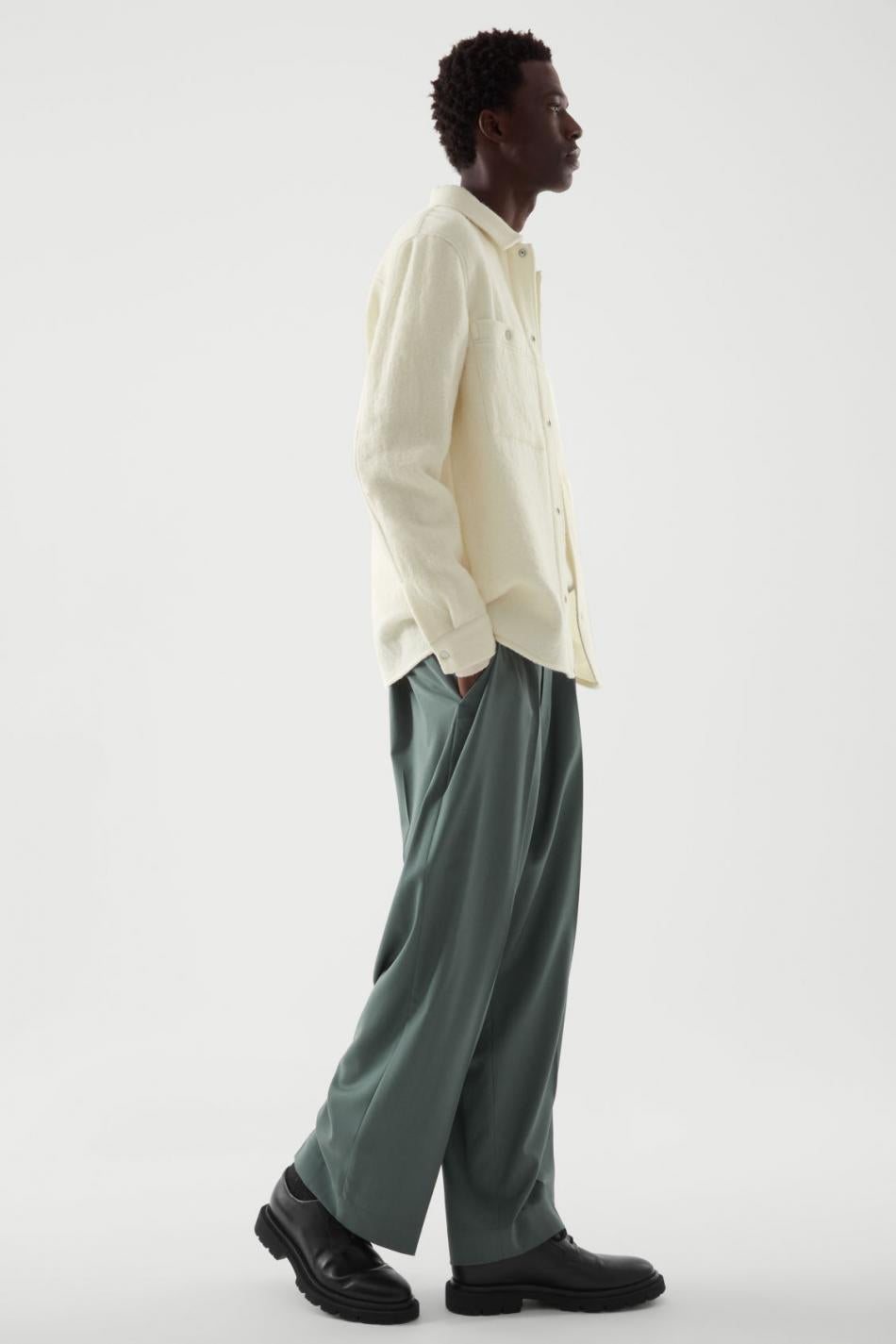 GIESTO pleated trousers in teal