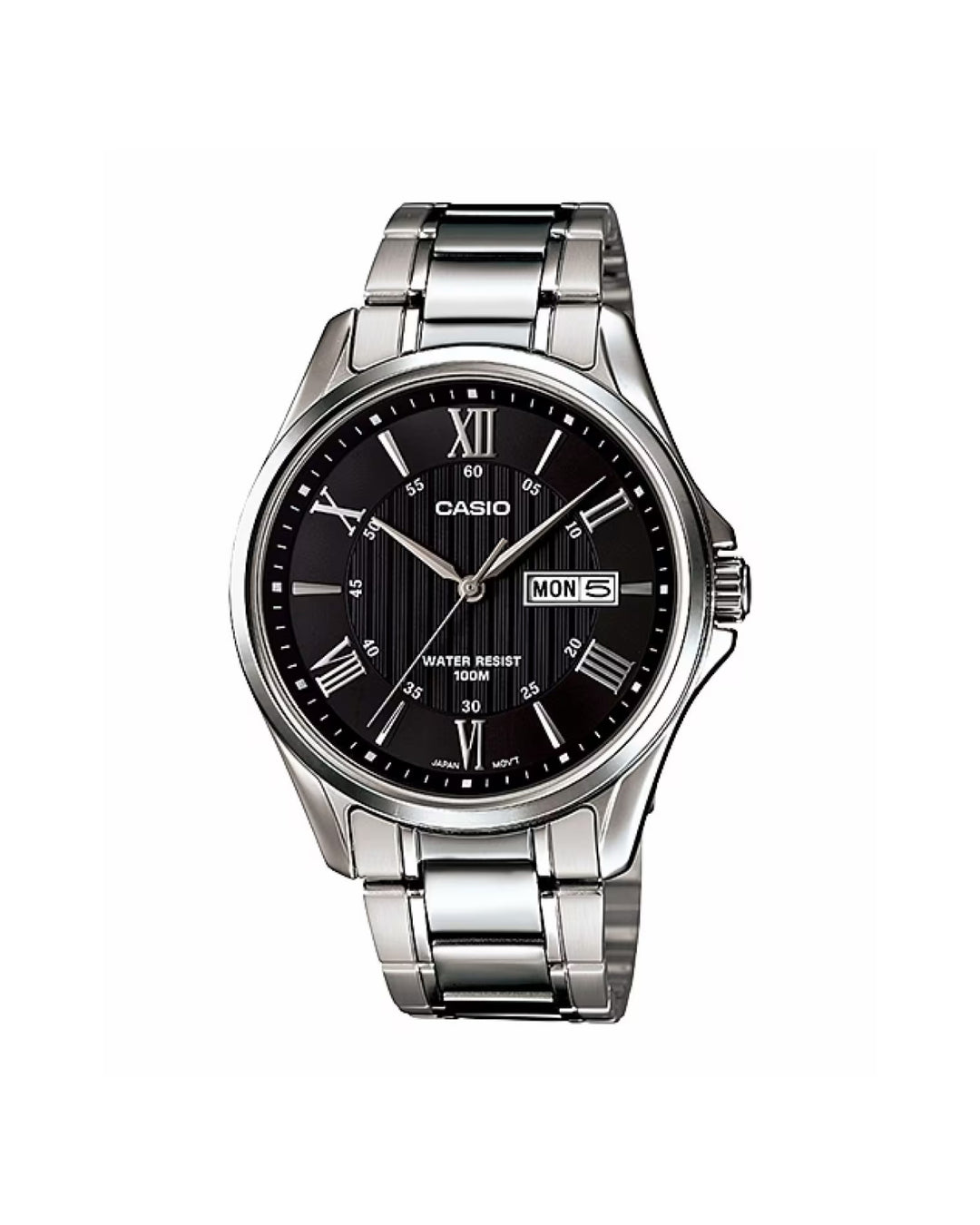 Casio MTP-1384D-1AV chain watch in black