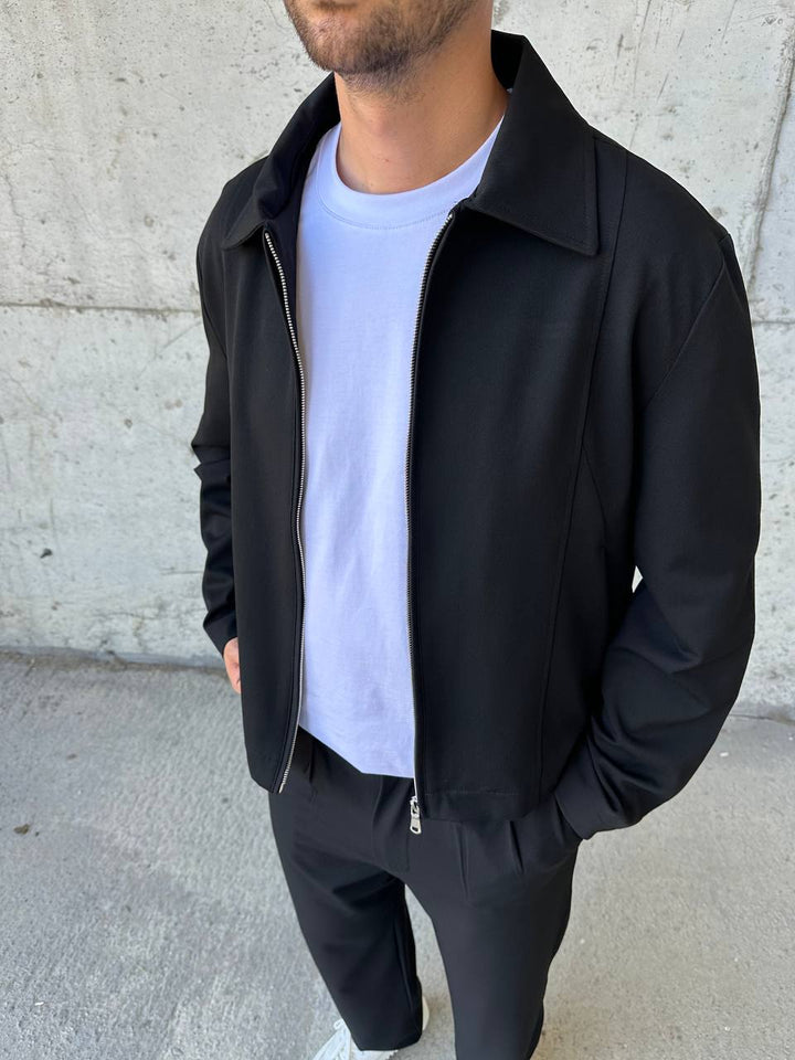 DIFRANSEL HARRINGTON BOXY SET IN BLACK