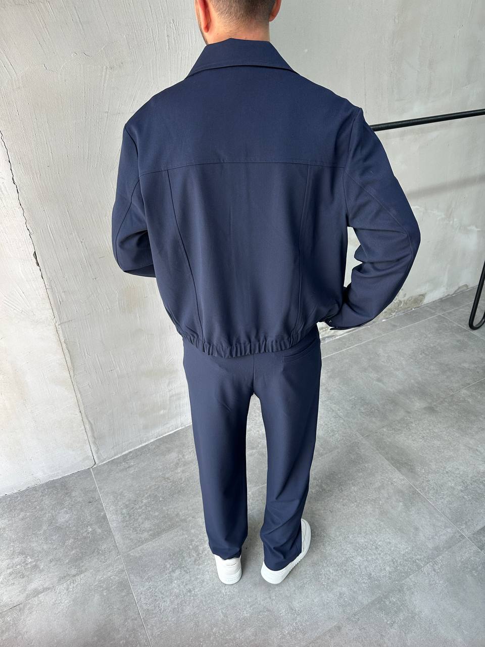 DIFRANSEL HARRINGTON BOXY SET IN NAVY