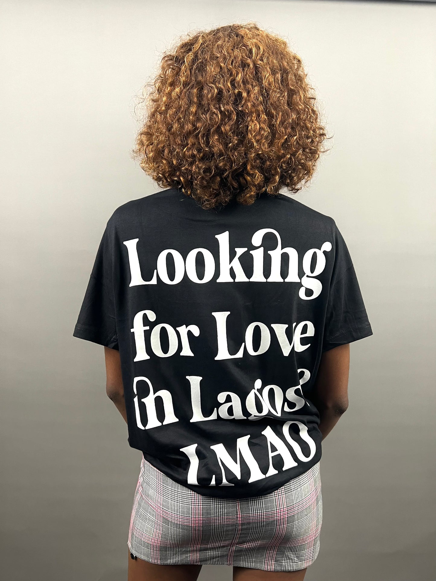 Love in Lagos Backprint T-shirt in black