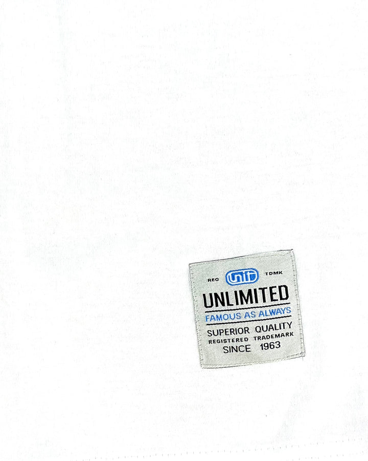 Unit 100 crew neck t-shirt in white