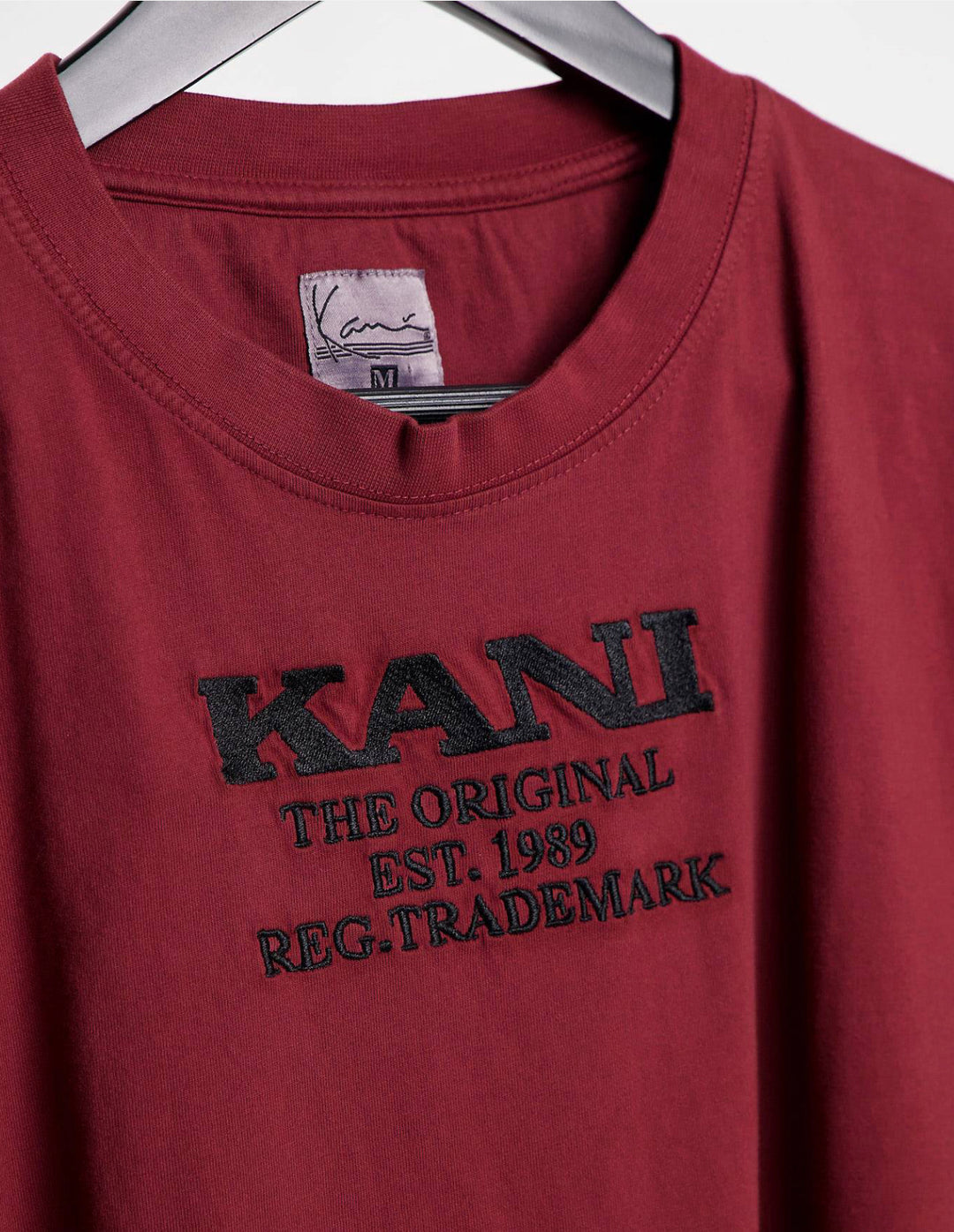 Karl Kani Retro Washed T-shirt in burgundy