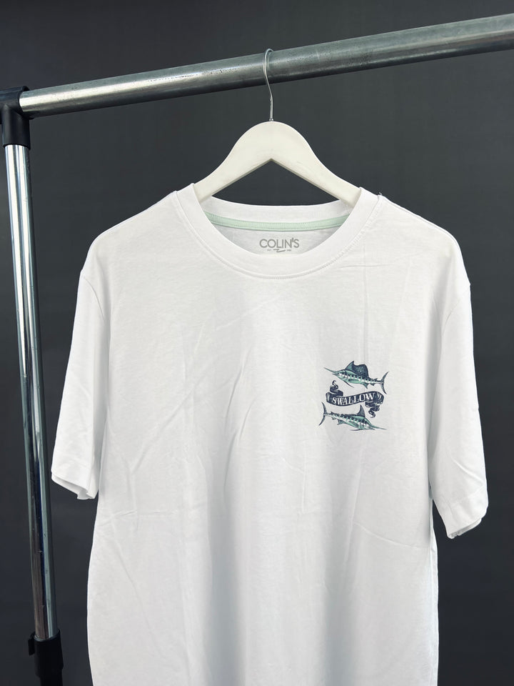 Colin’s swordfish t-shirt in white