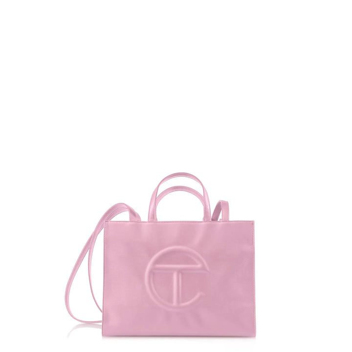 Telfar medium tote in bubblegum