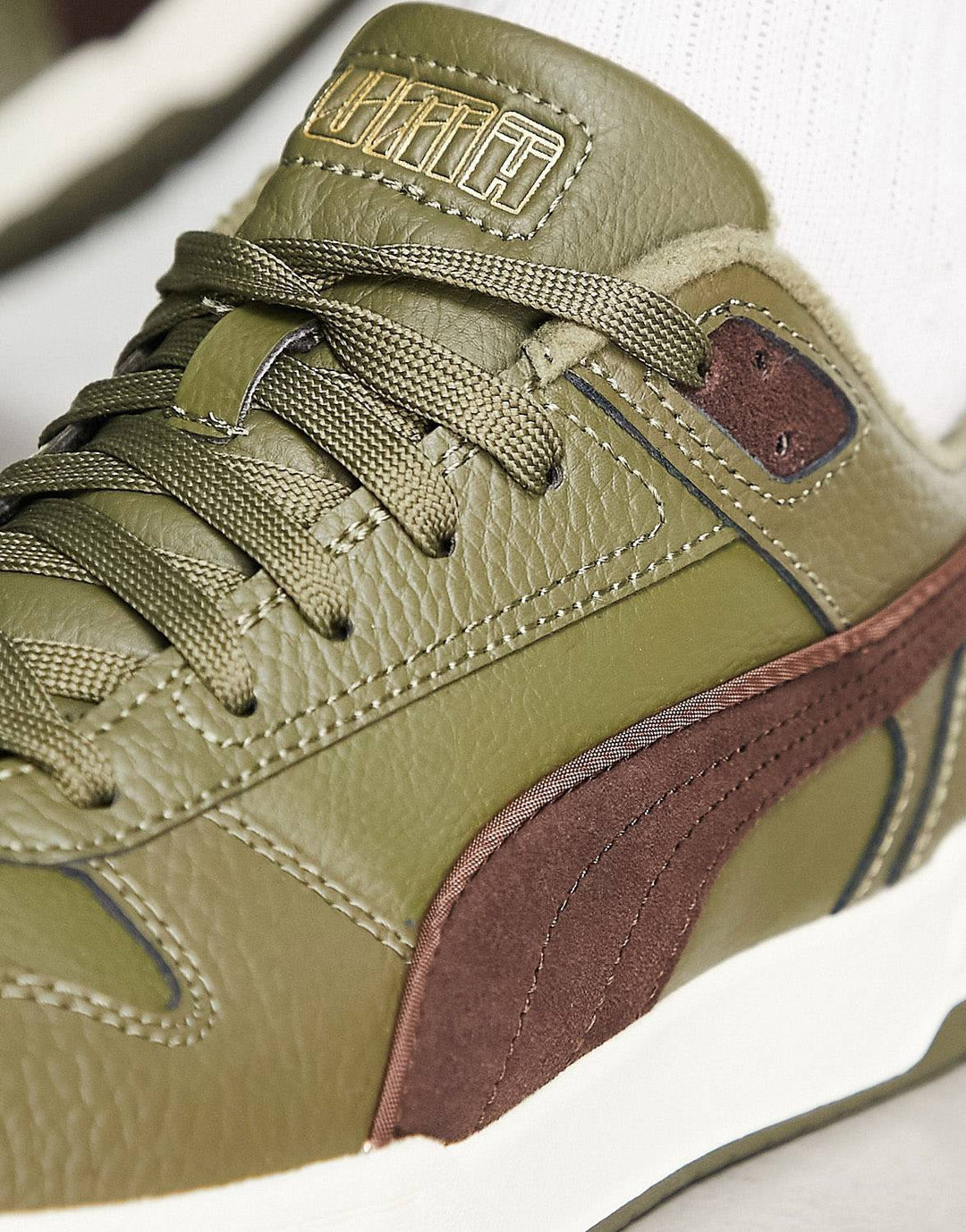 Puma game low trainers in deep olive