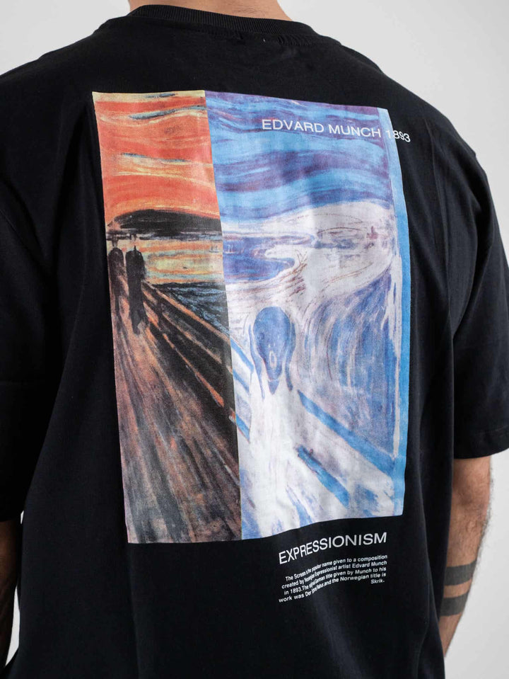 Only&Sons Edvard Munch Backprint T-shirt in black