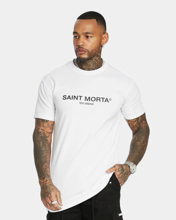 SAINT MORTA Logo Homage Lafayette T-Shirt in white