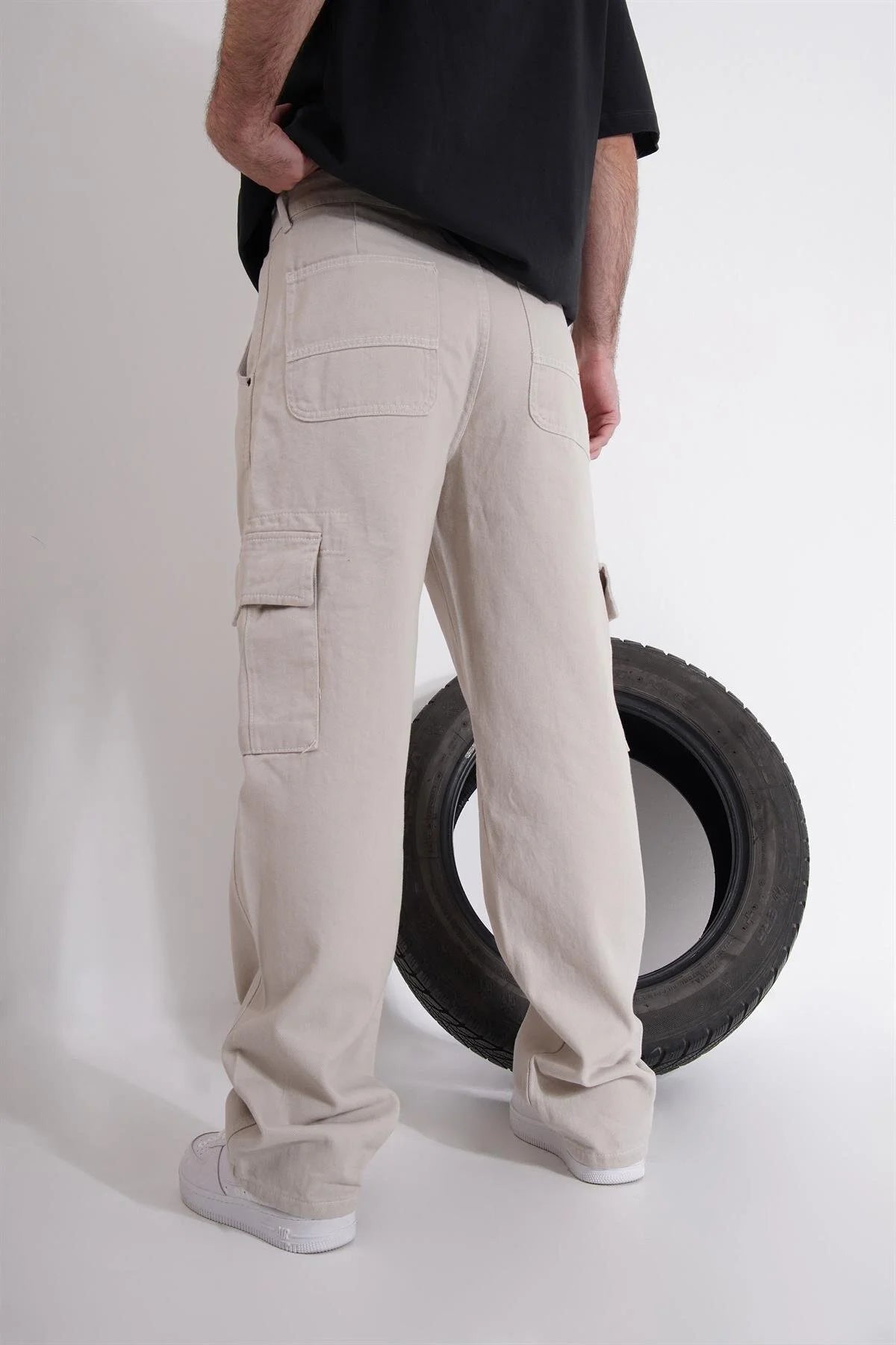 Difransel baggy jeans in ecru