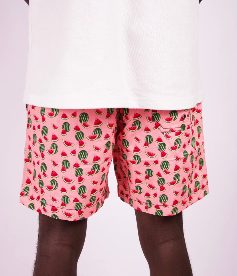 Party Sharks Watermelon Combo Swim Shorts in pink