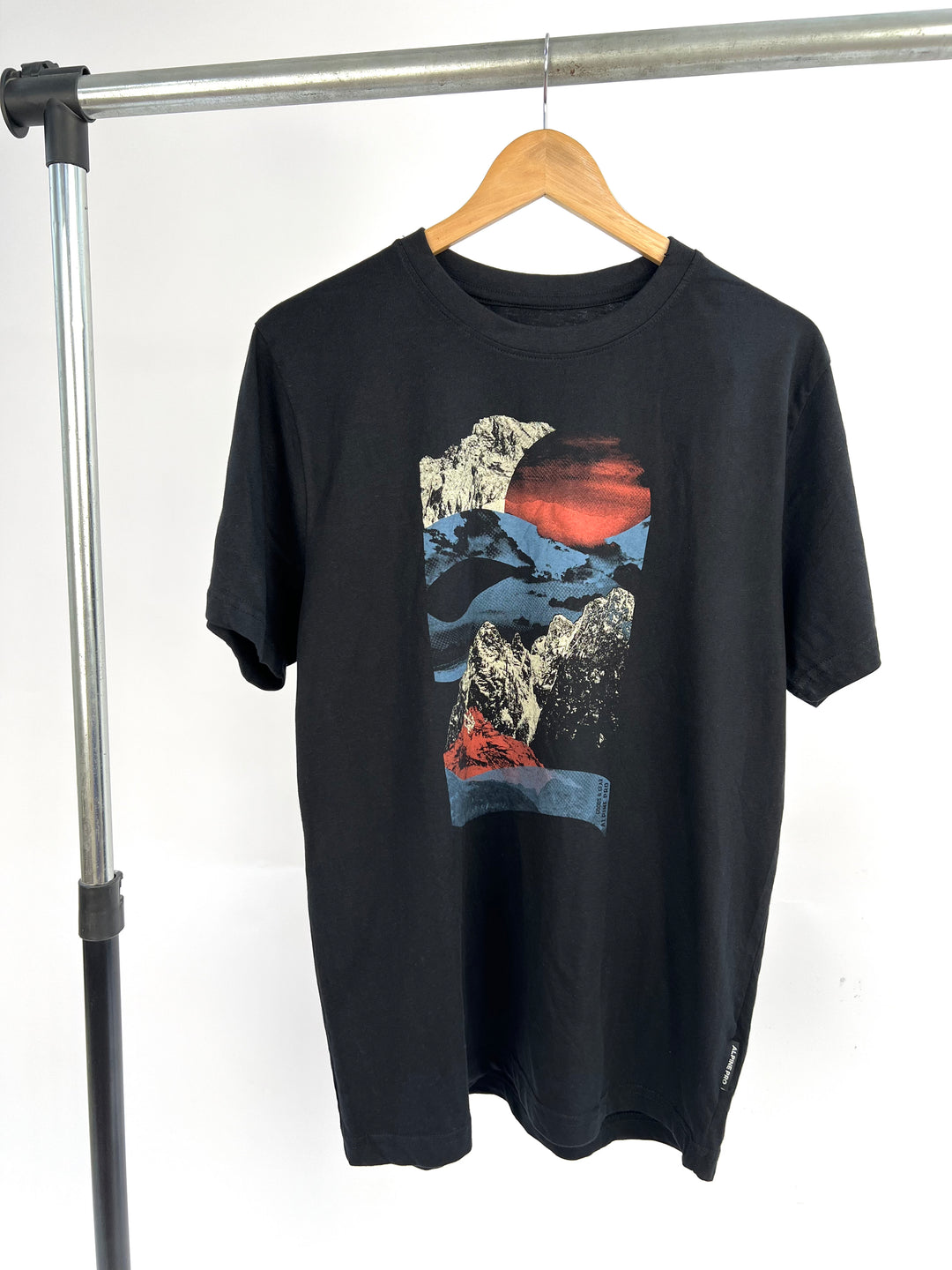 Alpine Pro graphic print T-shirt in black