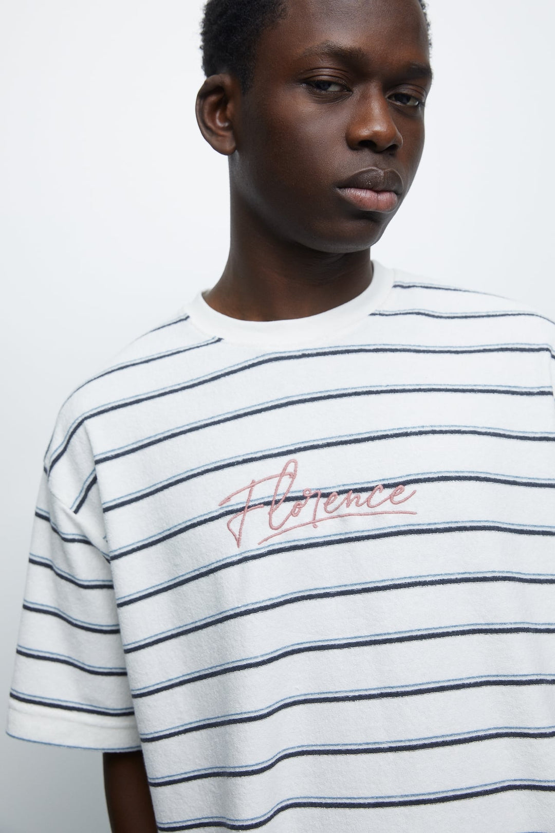 Pull&Bear striped shirt sleeve t-shirt