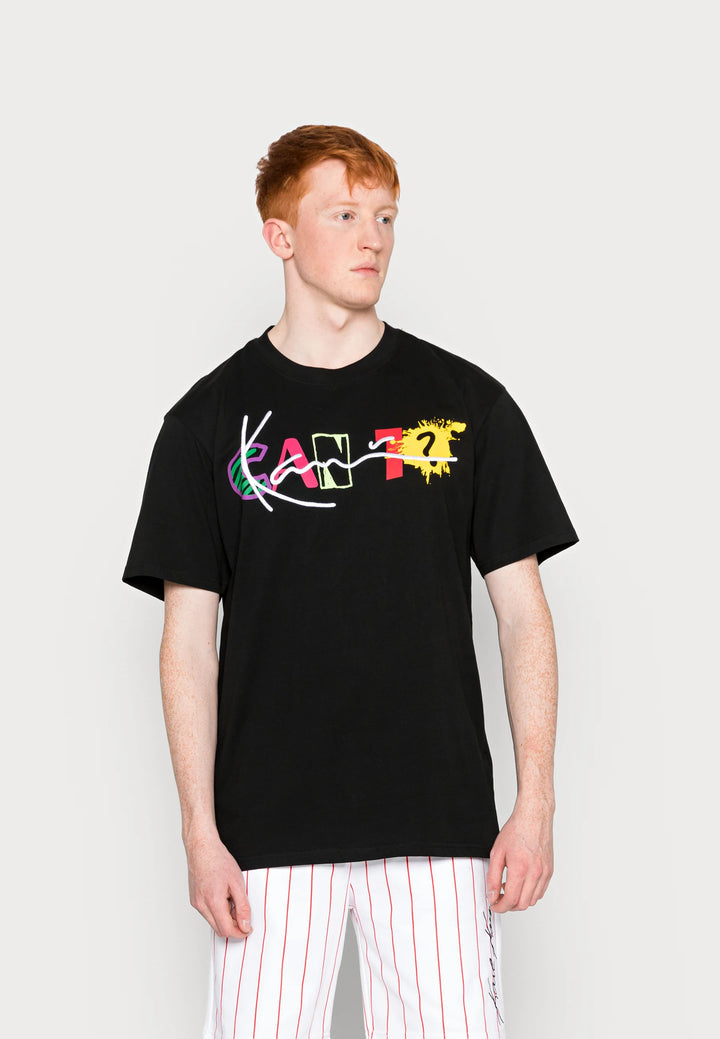 Karl kani signature print t-shirt in black