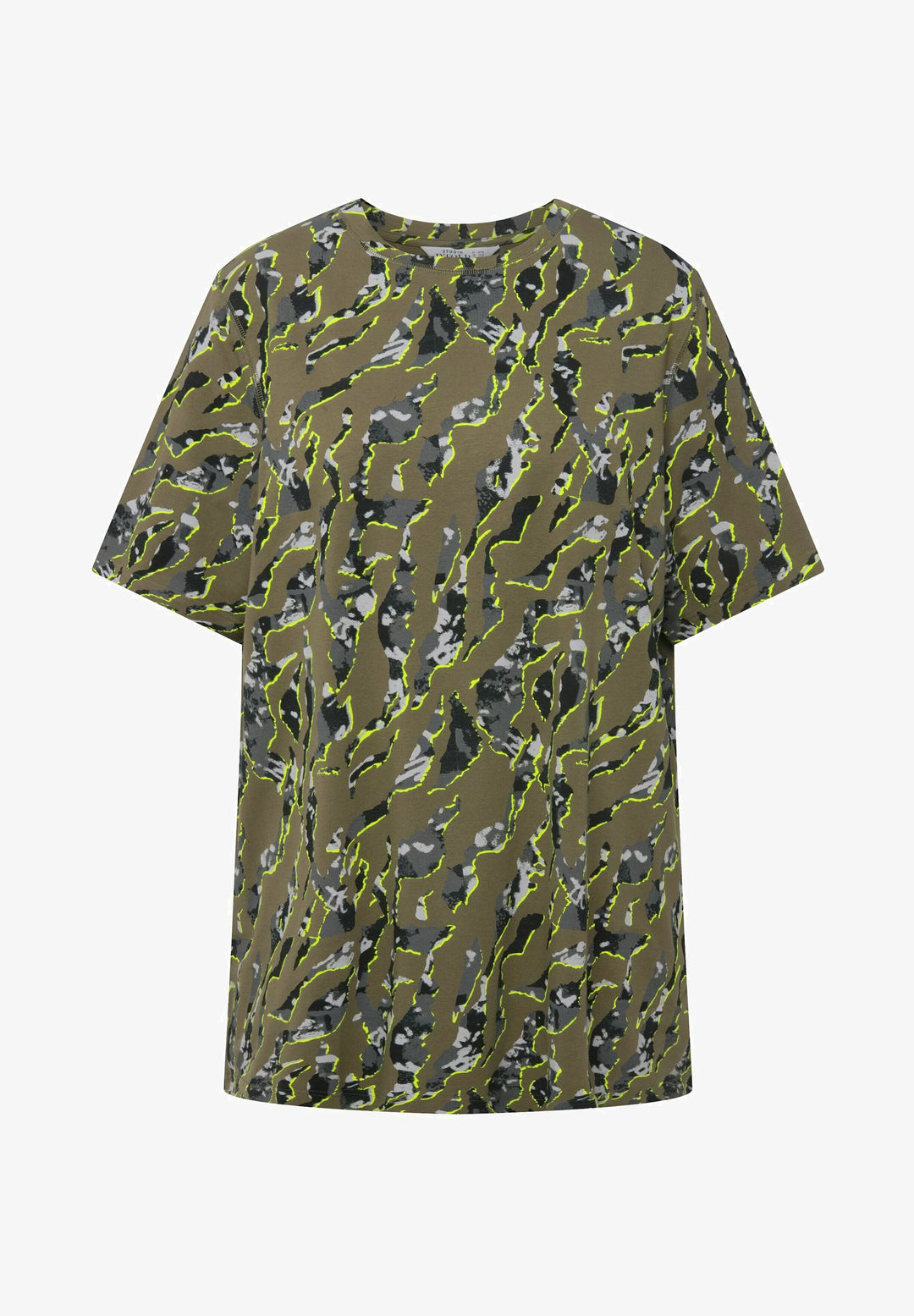 Studio untold print t-shirt khaki/green