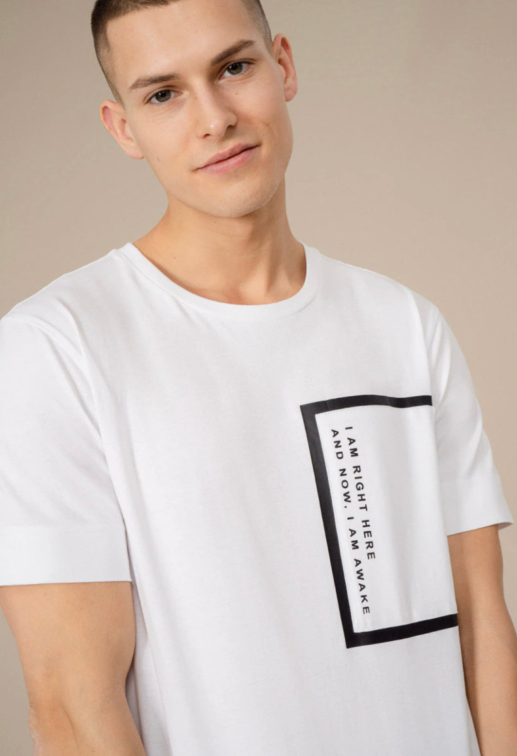 Outhorn text print t-shirt in white