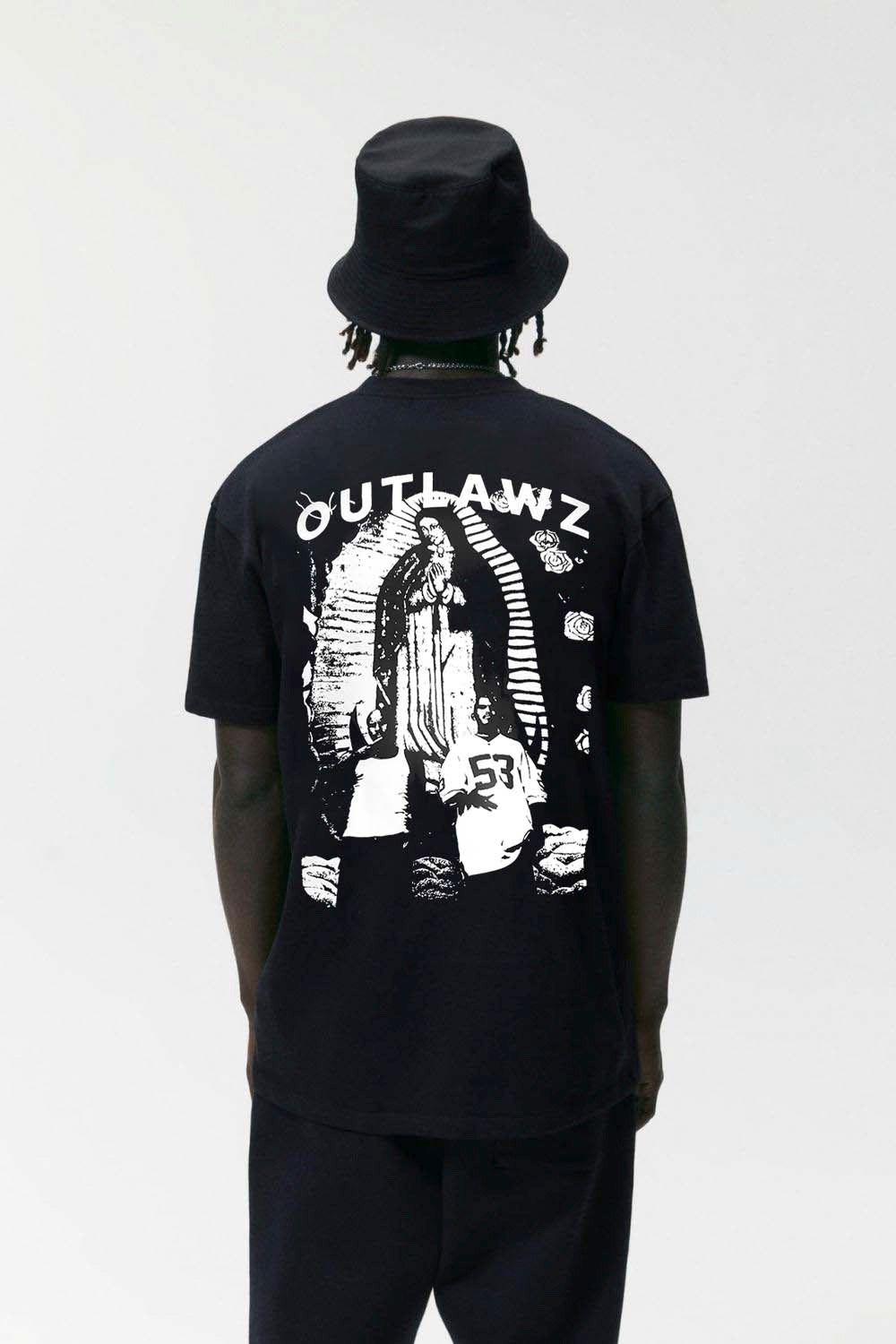 Garm island Outlawz Backprint T-shirt in black