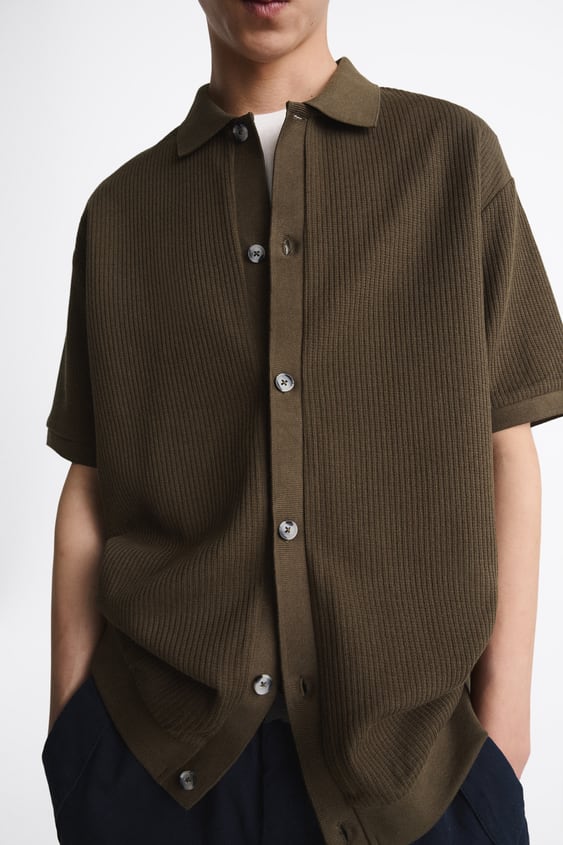 ZARA TEXTURED SHIRT KHAKI