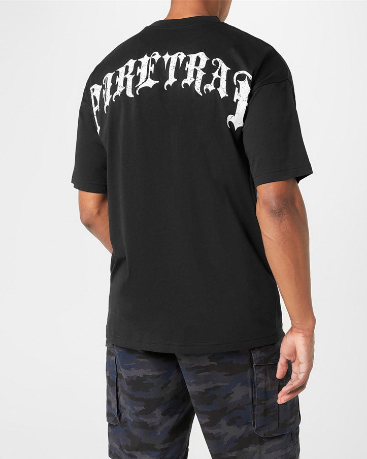 Firetrap Backprint T-shirt in black