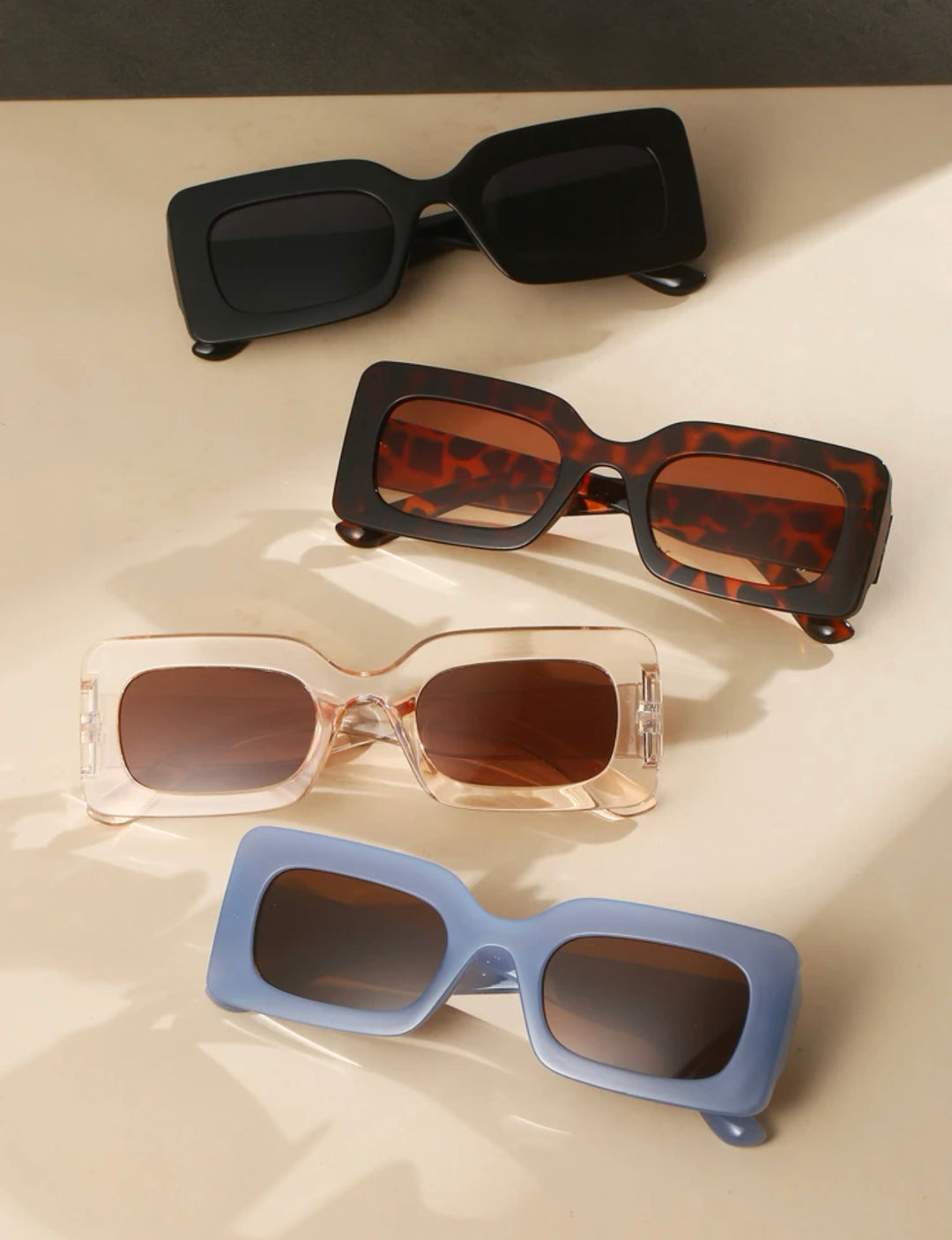 4 pcs multicolor sun glasses set