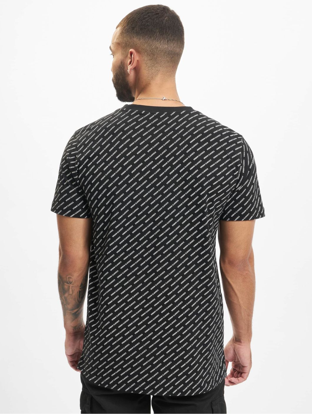 Urban Classics AOP T-shirt in black