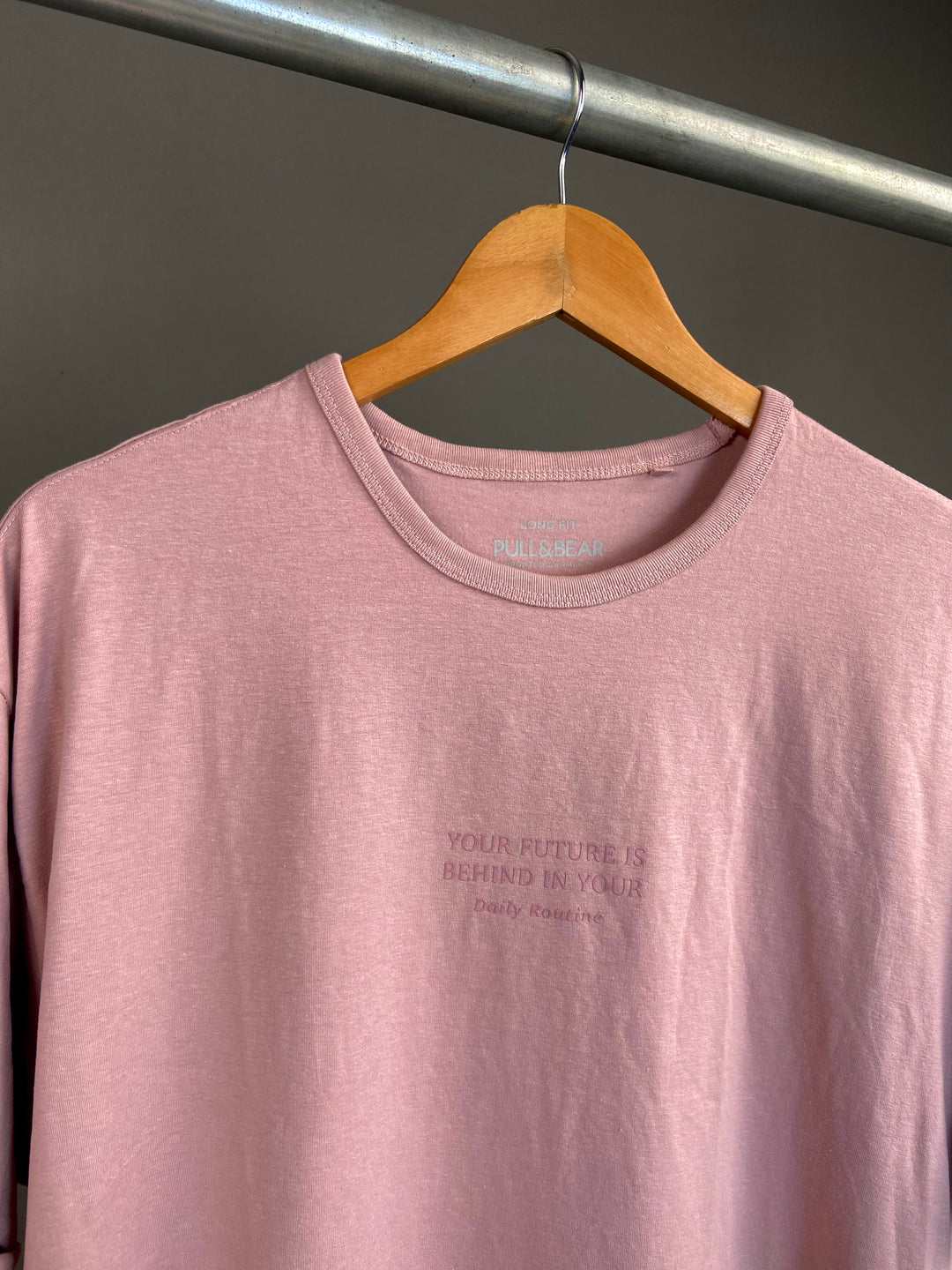 Pull&Bear future t-shirt in pink