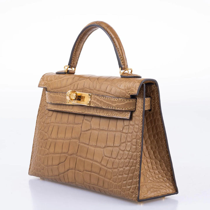 Kelly mini 22 bag in alligator brown