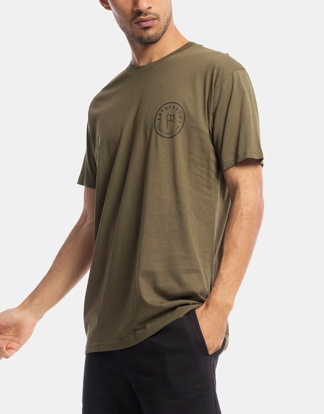 Stock & CO Cuba Backprint T-shirt in Olive